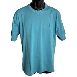 Newport Blue Short Sleeve T Shirt M Blue Embroidered Crewneck Beach Palm Trees